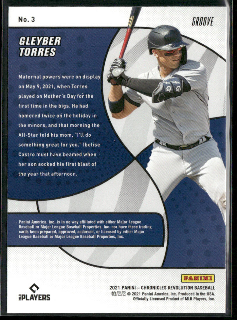 Gleyber Torres 2021 Panini Chronicles Revolution Groove #3 New York Yankees