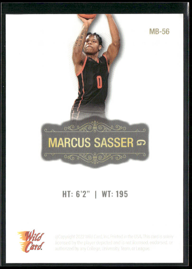 Marcus Sasser 2022 Wild Card Matte #MB-56 Houston Cougars