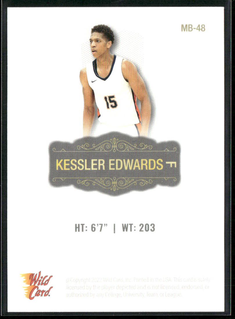 Kessler Edwards 2022 Wild Card Matte White #MB-48 Long Island Nets