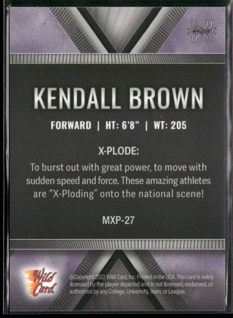 Kendall Brown 2022 Wild Card Matte X-Plode White/Purple X #MXP-27