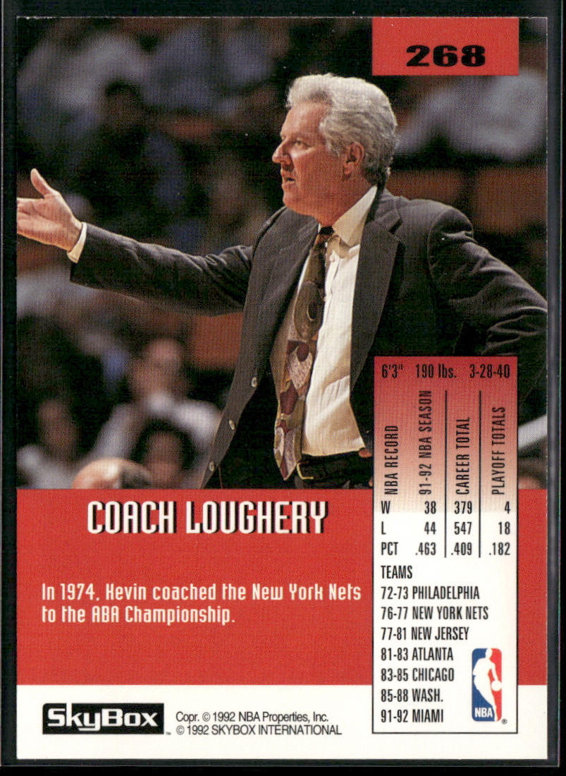 Kevin Loughery 1992-93 SkyBox #268 Miami Heat