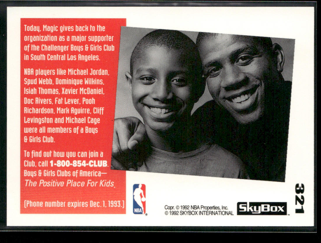 Boys and Girls 1992-93 SkyBox #321 Los Angeles Lakers