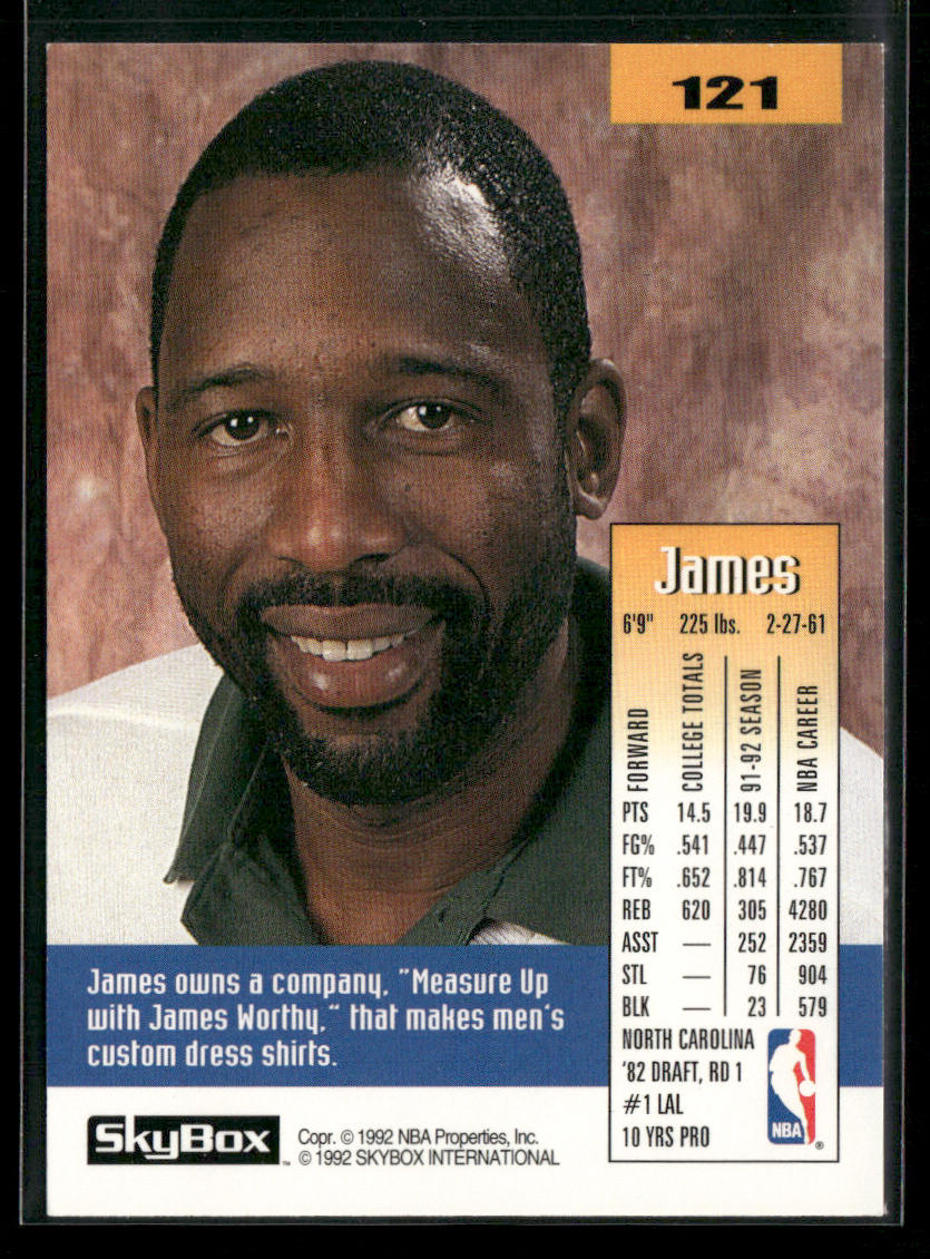 James Worthy 1992-93 SkyBox #121 Los Angeles Lakers