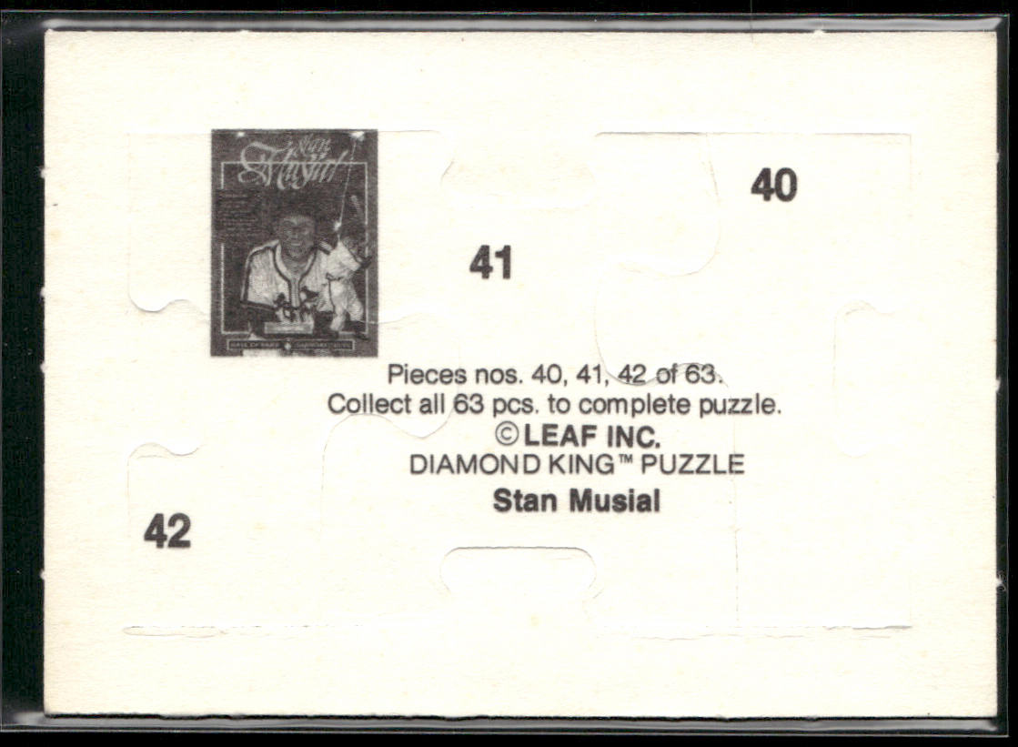 Stan Musial 1988 Donruss Stan Musial Puzzle #40-42 St. Louis Cardinals