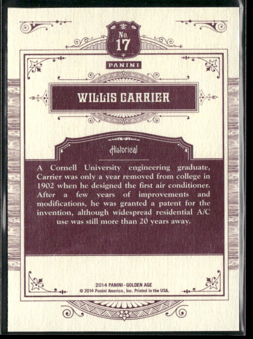 Willis Carrier 2014 Panini Golden Age #17