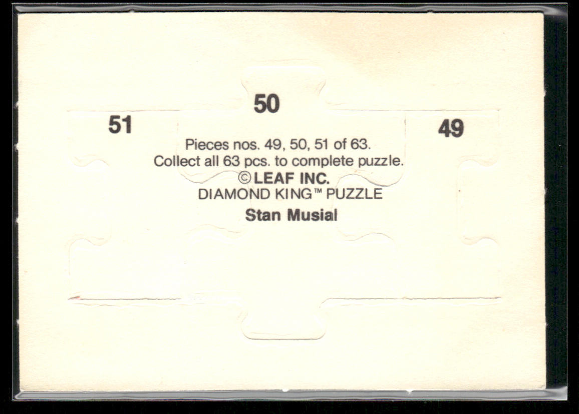 Stan Musial 1988 Donruss Stan Musial Puzzle #49-51 St. Louis Cardinals