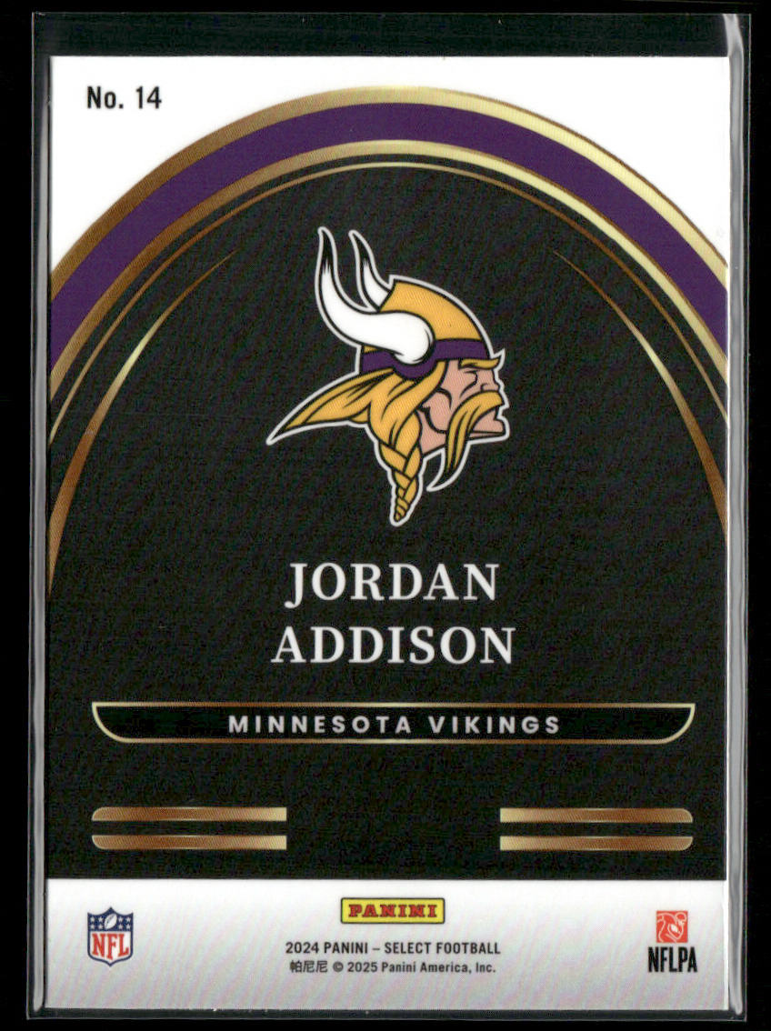 Jordan Addison 2024 Panini Select Select Future #14 Minnesota Vikings