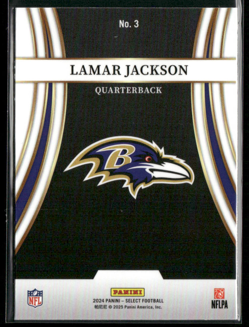 Lamar Jackson 2024 Panini Select Turbocharged #3 Baltimore Ravens