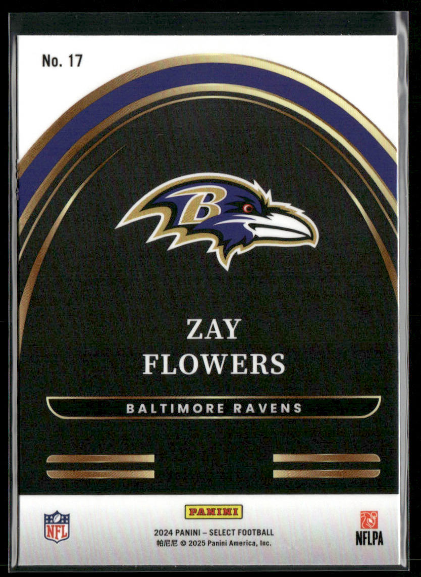 Zay Flowers 2024 Panini Select Select Future #17 Baltimore Ravens