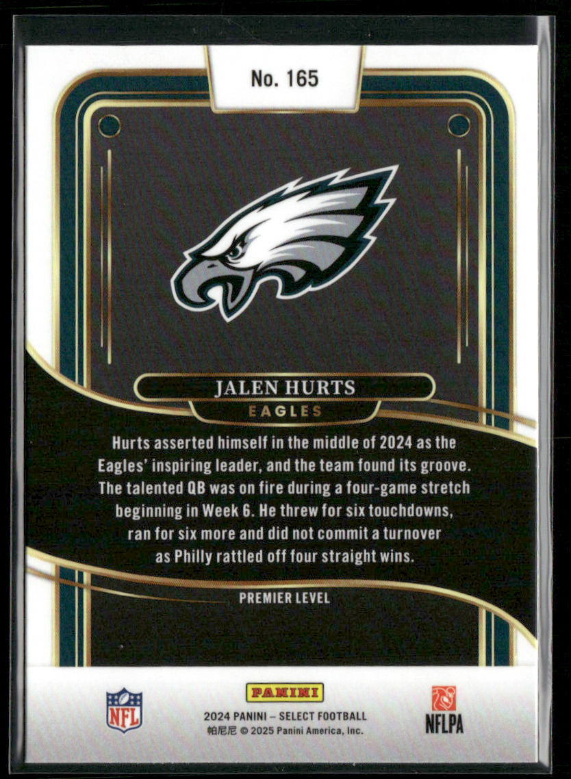 Jalen Hurts 2024 Panini Select #165 Philadelphia Eagles