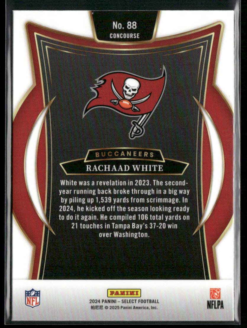 Rachaad White 2024 Panini Select #88 Tampa Bay Buccaneers