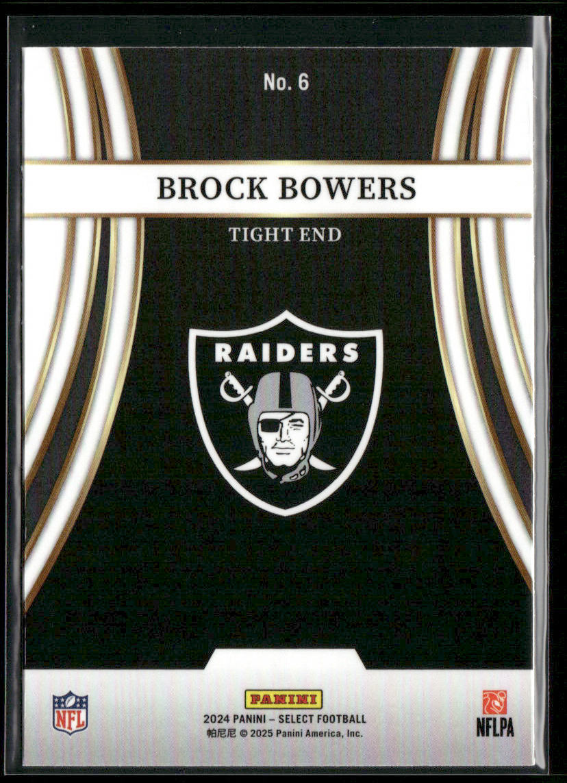 Brock Bowers 2024 Panini Select Turbocharged #6 Las Vegas Raiders