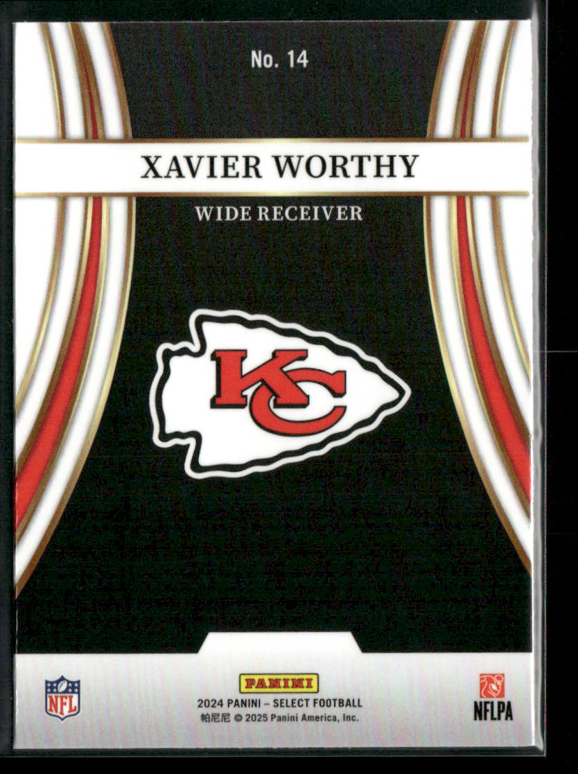 Xavier Worthy 2024 Panini Select Turbocharged #14 Kansas City Chiefs