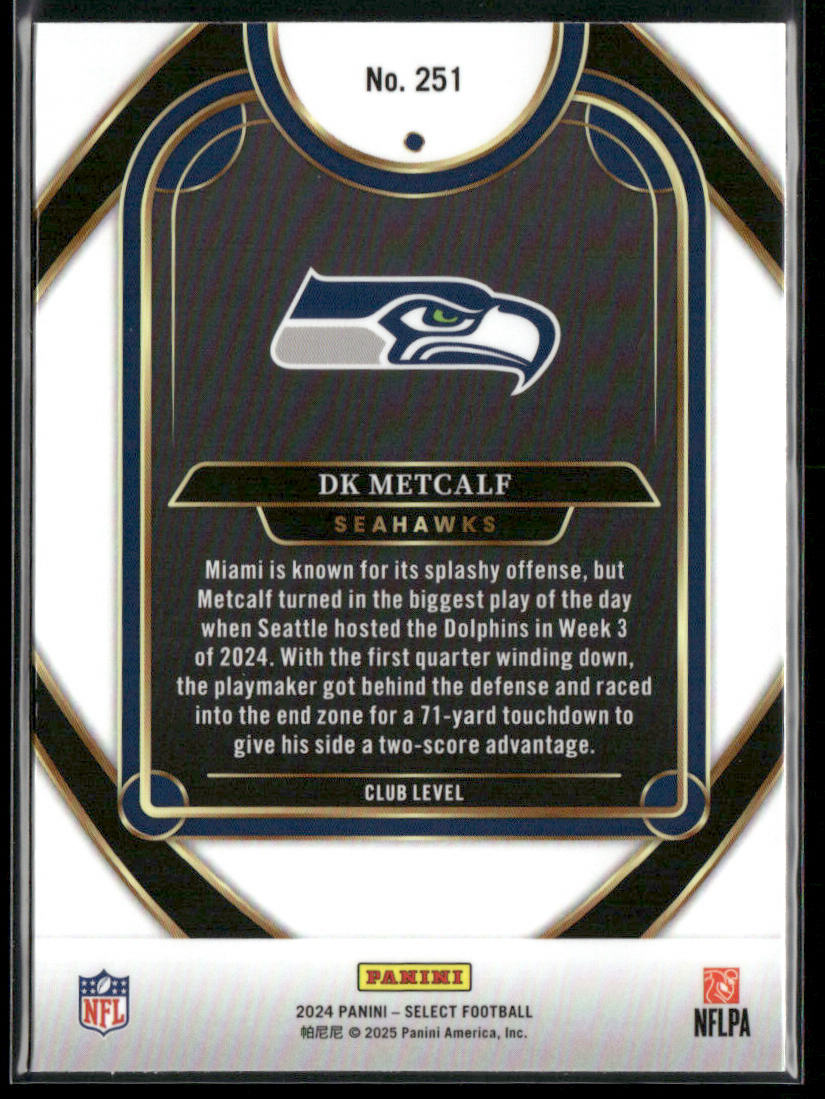 DK Metcalf 2024 Panini Select #251 Seattle Seahawks