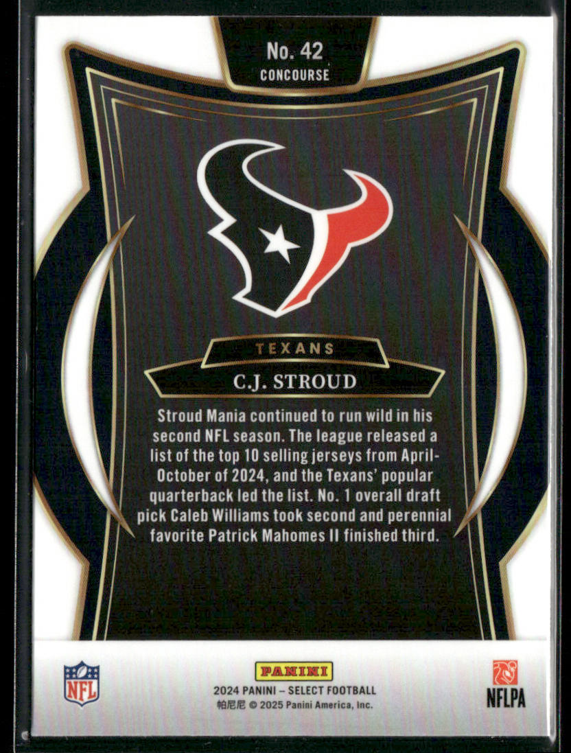 C.J. Stroud 2024 Panini Select #42 Houston Texans