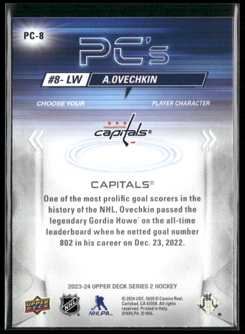 Alex Ovechkin 2023-24 Upper Deck PC's #PC-8 Washington Capitals