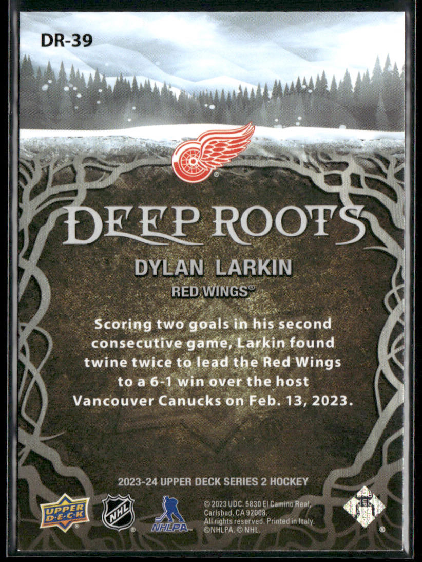 Dylan Larkin 2023-24 Upper Deck Deep Roots #DR-39 Detroit Red Wings