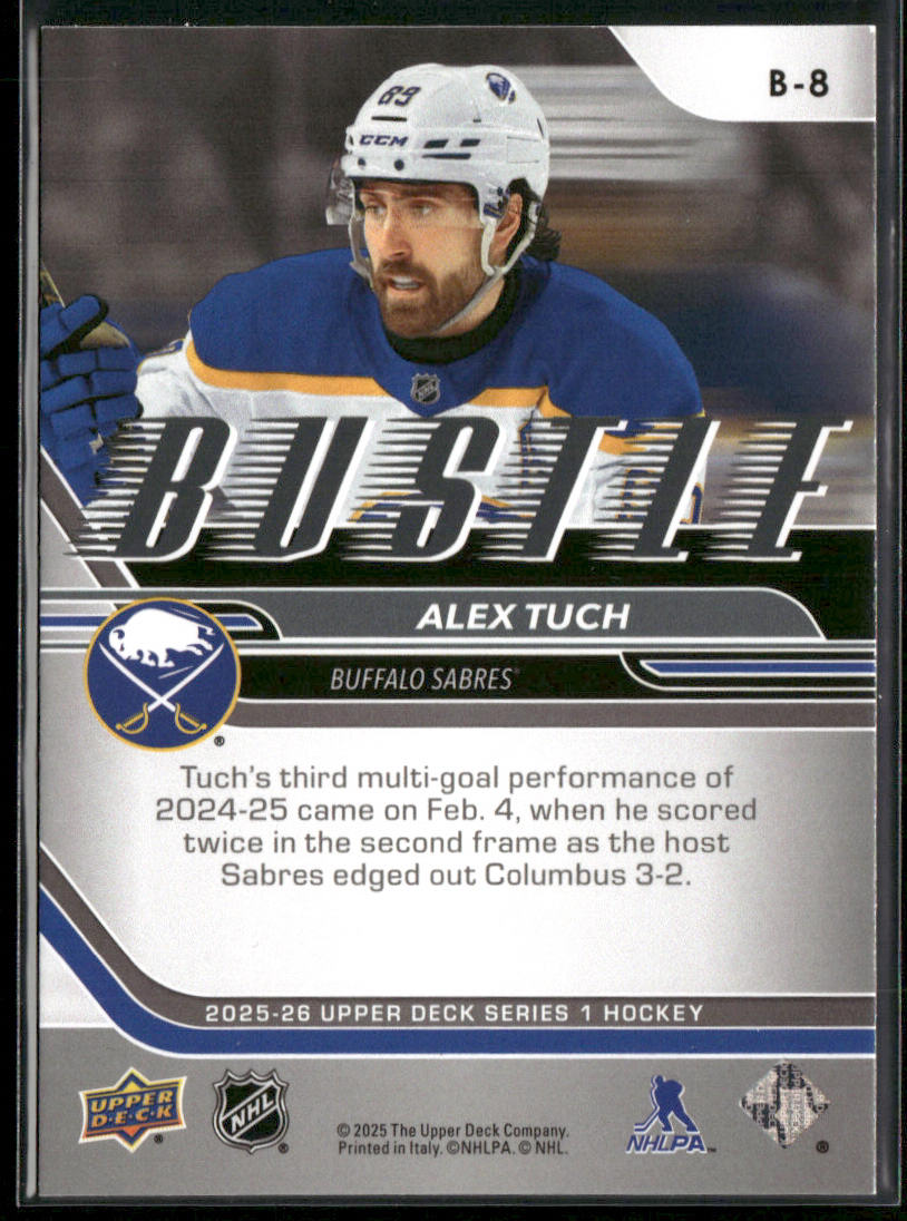 Alex Tuch 2025-26 Upper Deck Bustle #B-8 Buffalo Sabres