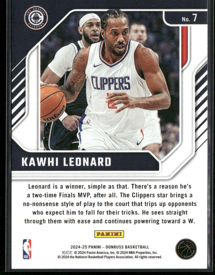Kawhi Leonard 2024-25 Donruss Franchise Features #7 Los Angeles Clippers