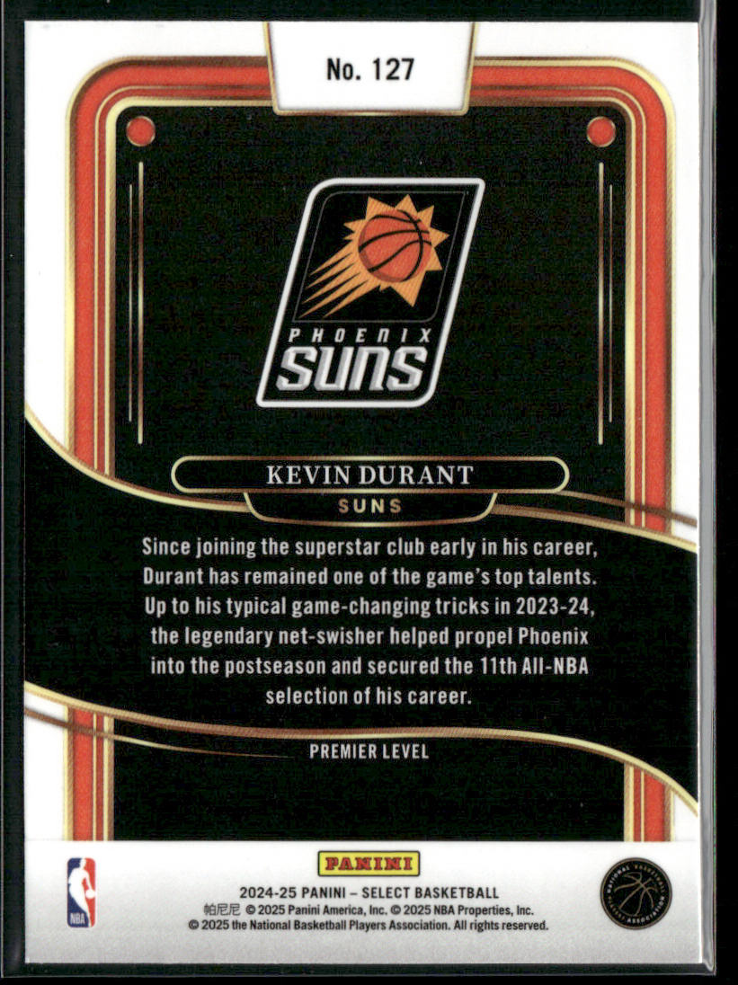 Kevin Durant 2024-25 Panini Select Blue (Retail) #127 Phoenix Suns