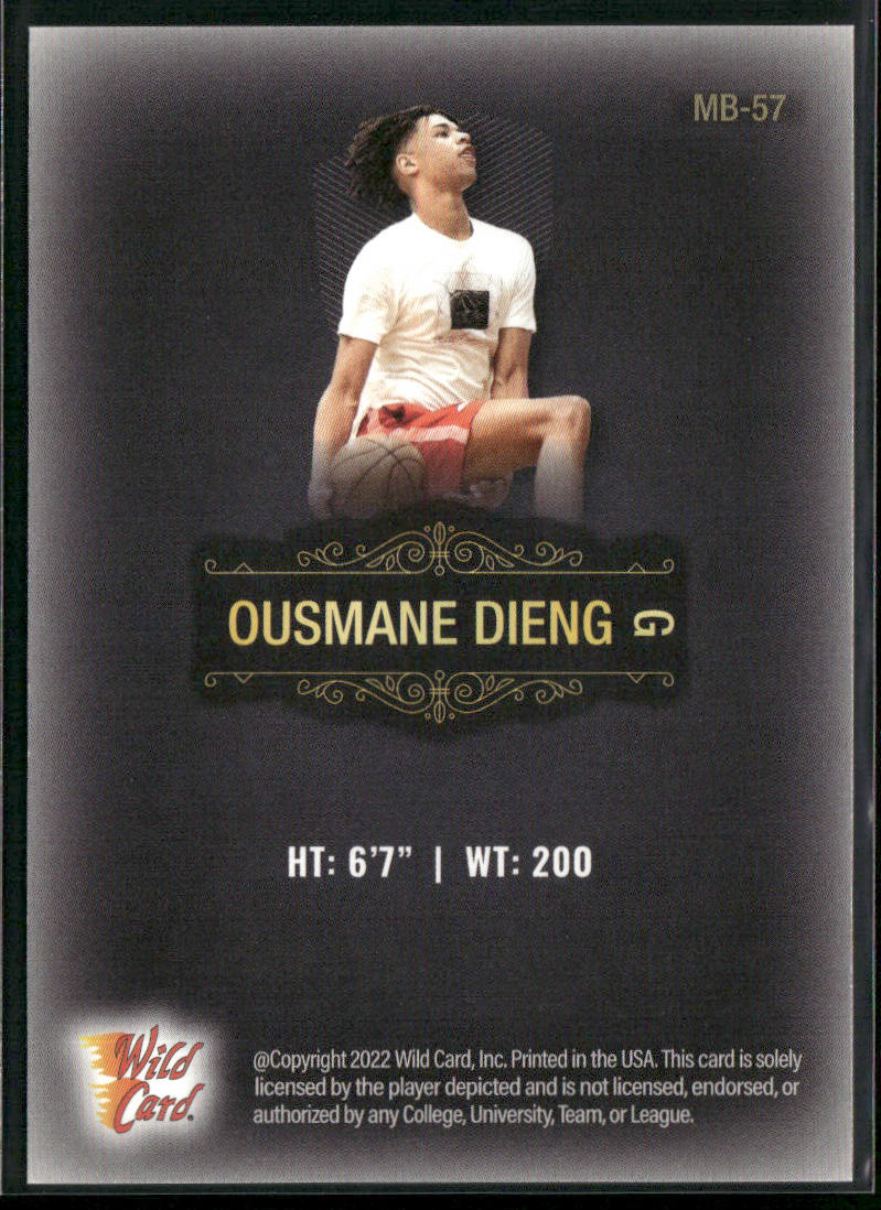 Ousmane Dieng 2022 Wild Card Matte #MB-57 Oklahoma City Thunder