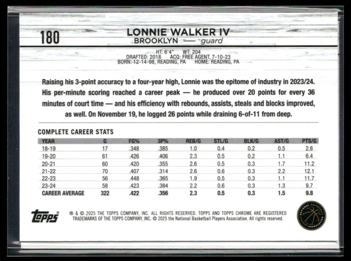 Chris Livingston 2024-25 Topps Chrome #70 Milwaukee Bucks back