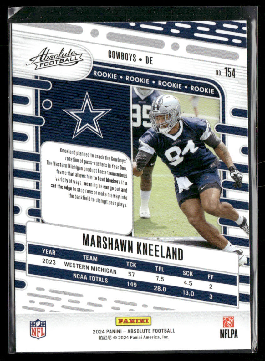Marshawn Kneeland 2024 Panini Absolute Retail #154 RC Dallas Cowboys back