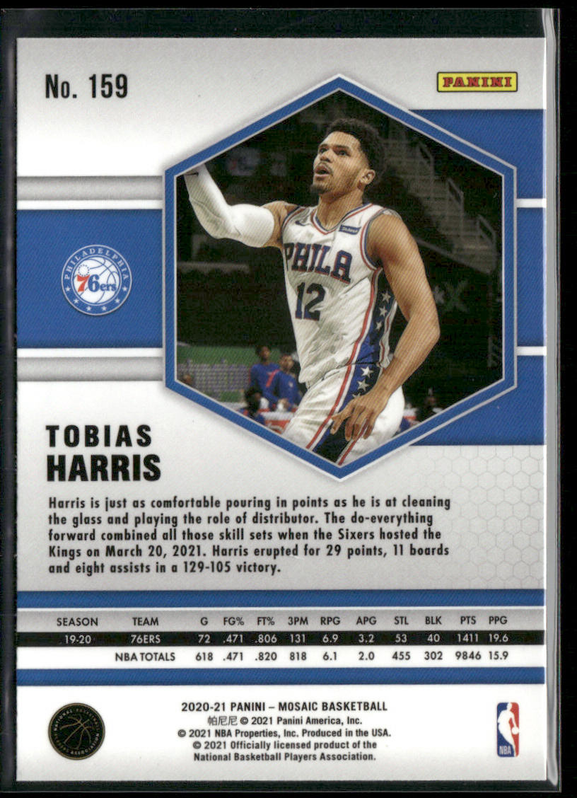 Tobias Harris 2020-21 Panini Mosaic #159 Philadelphia 76ers