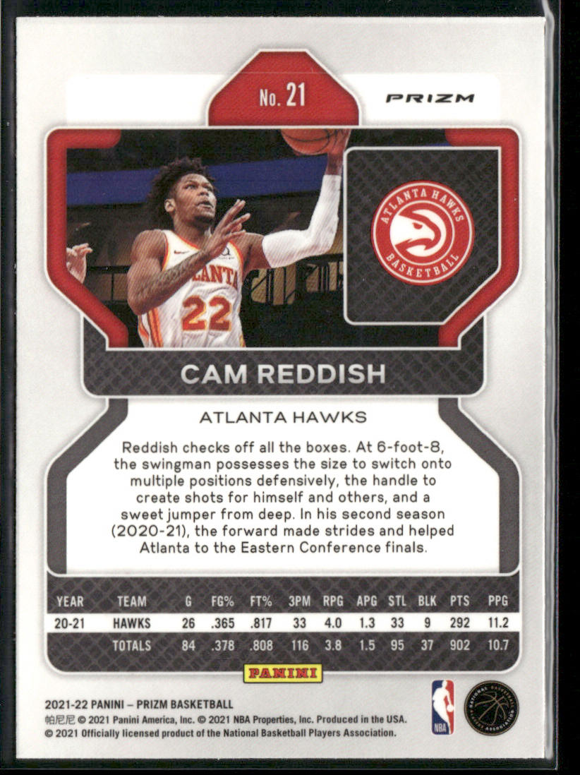 Cam Reddish 2021-22 Panini Prizm Silver #21 Atlanta Hawks