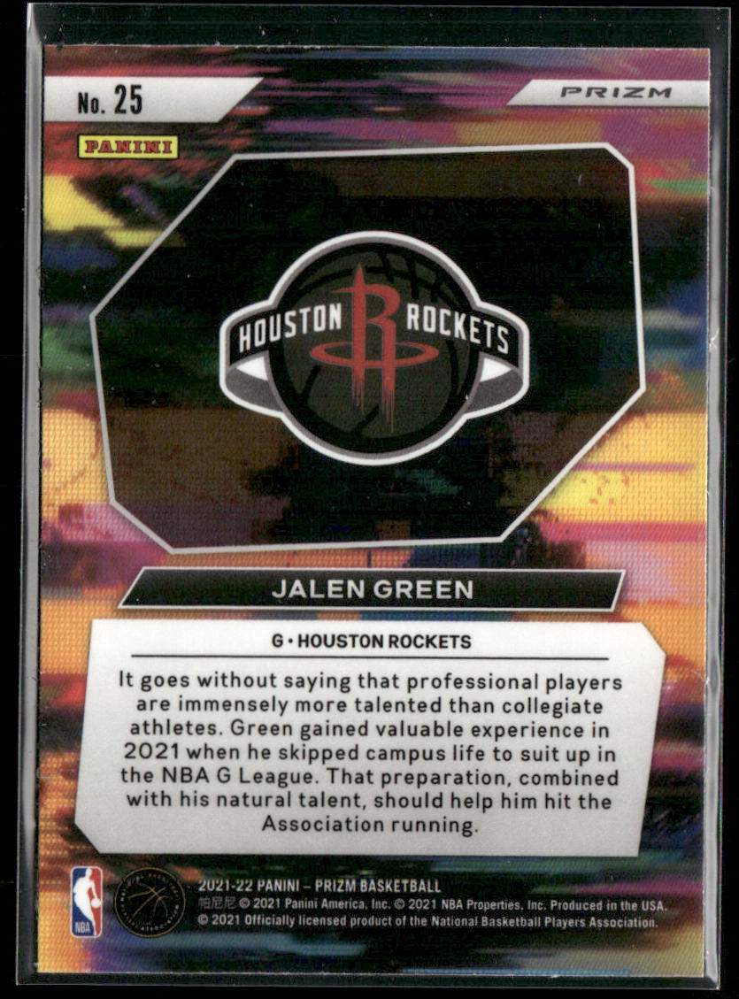 Jalen Green 2021-22 Panini Prizm Instant Impact Prizms Green Wave #25 Rockets