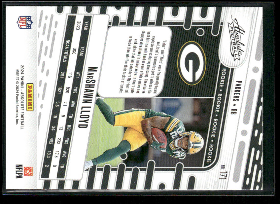 MarShawn Lloyd 2024 Panini Absolute Red and Blue #171 Green Bay Packers