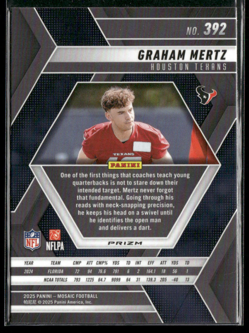 Graham Mertz 2025 Panini Mosaic Mosaic #392 RC Houston Texans