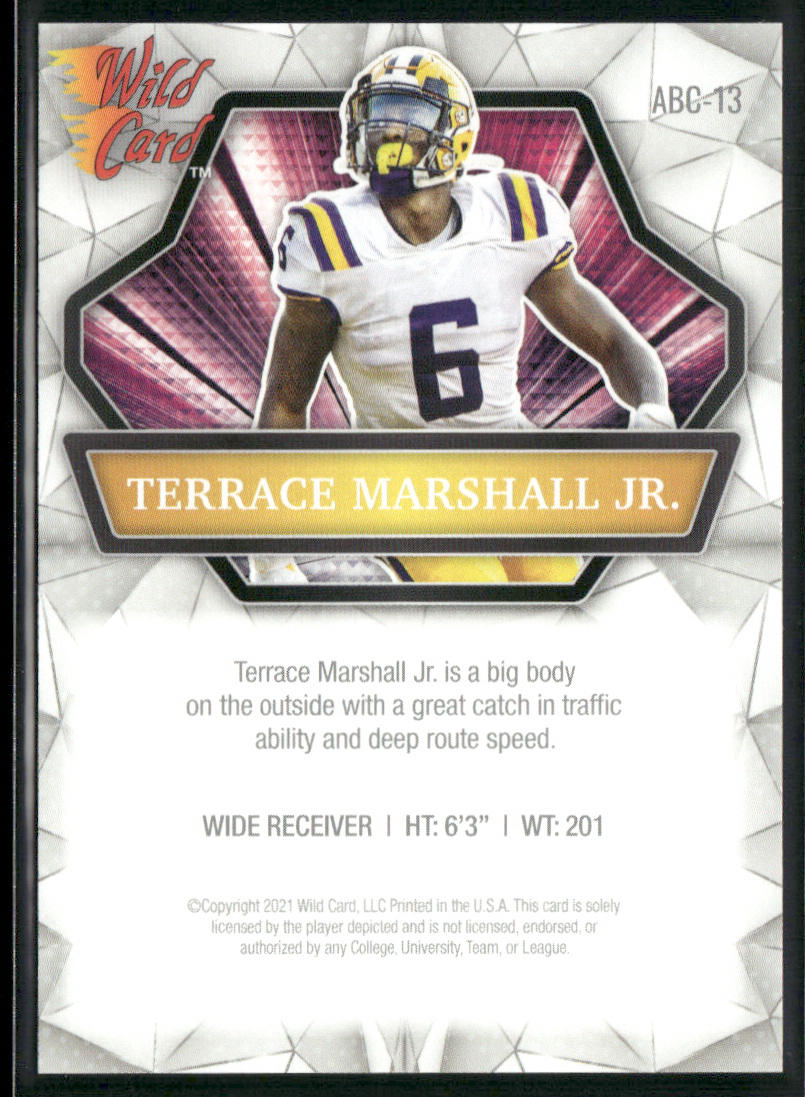 Terrace Marshall Jr. 2021 Wild Card Alumination #ABC-13 LSU Tigers