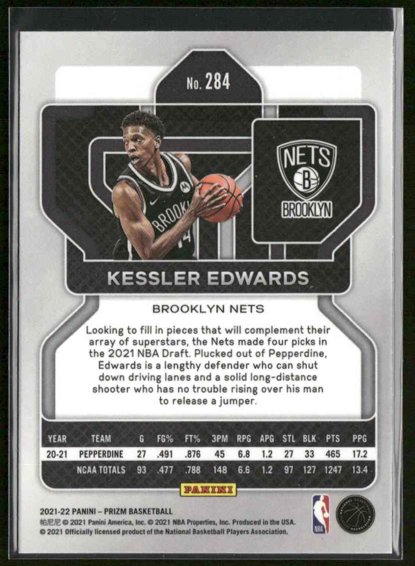 Kessler Edwards 2021-22 Panini Prizm #284 RC Brooklyn Nets