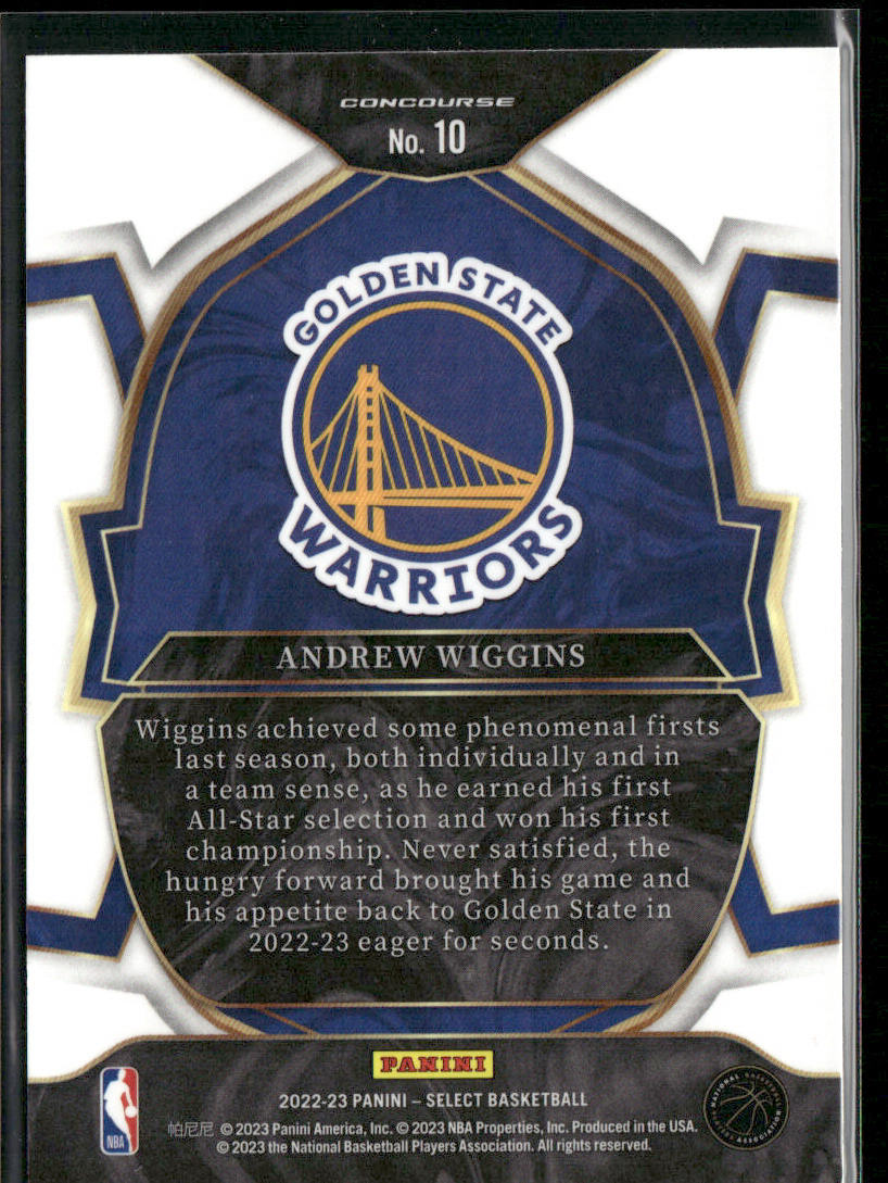 Andrew Wiggins 2022-23 Panini Select Blue (Retail Base) #10 Warriors
