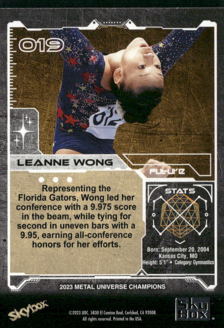 Leanne Wong 2023 SkyBox Metal Universe Champions #019
