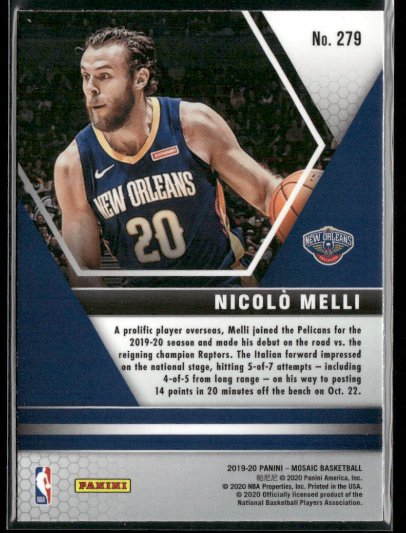 Nicolo Melli 2019-20 Panini Mosaic #279 RC New Orleans Pelicans