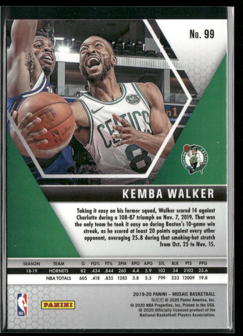 Kemba Walker 2019-20 Panini Mosaic #99 Boston Celtics