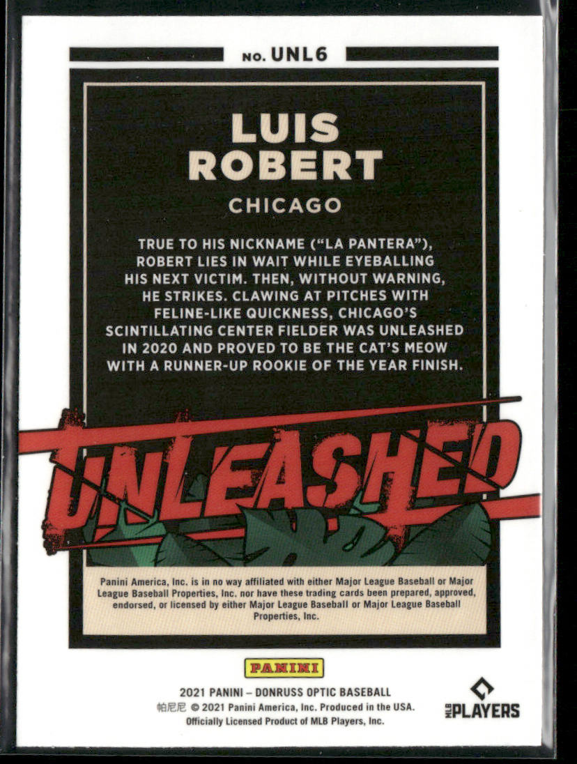 Luis Robert 2021 Donruss Optic Unleashed #UNL6 Chicago White Sox