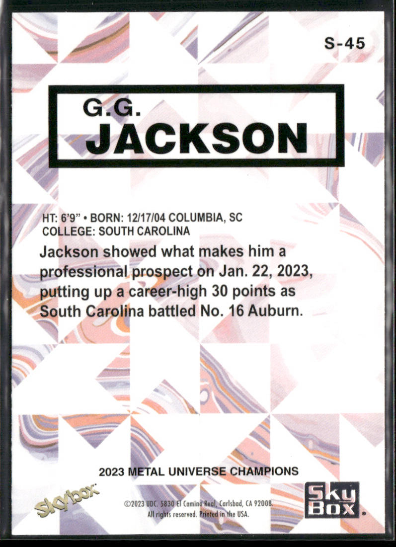 G.G. Jackson 2023 SkyBox Metal Universe Champions SkyBox Premium #S-45
