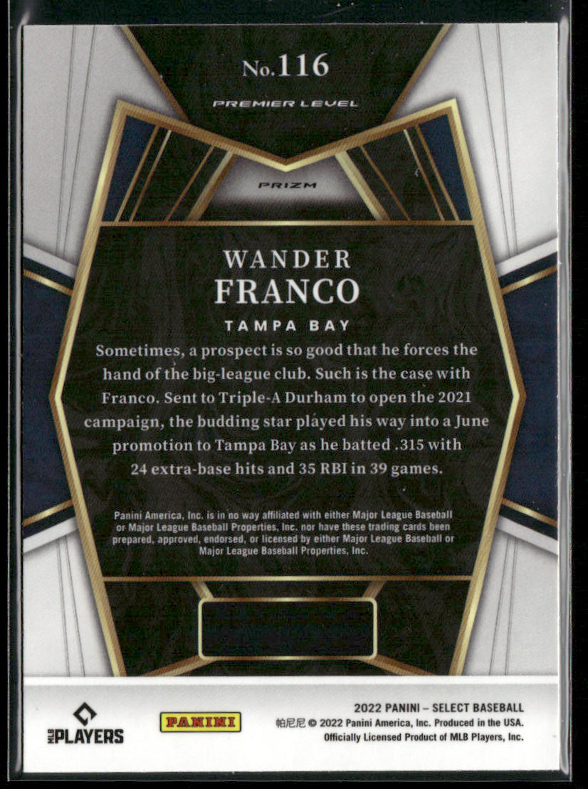 Wander Franco 2022 Panini Select Scope #116 RC Tampa Bay Rays