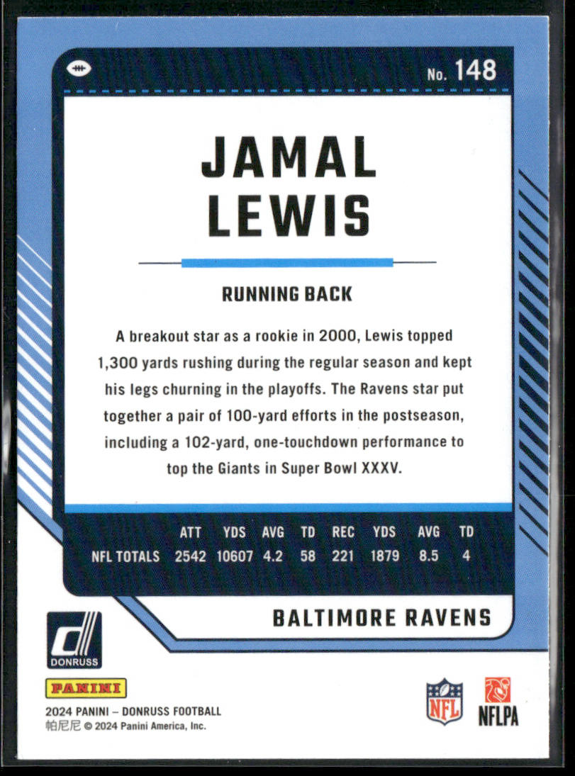 Jamal Lewis 2024 Donruss #148 Baltimore Ravens back