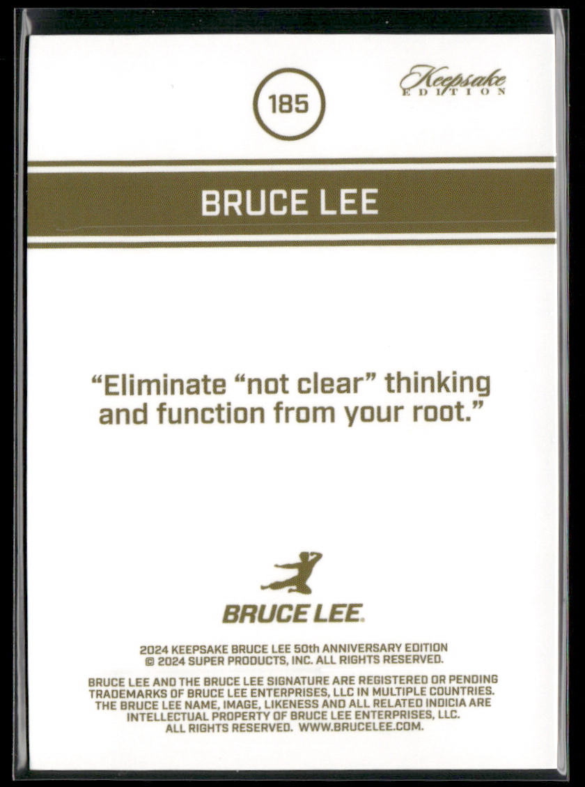Bruce Lee 2024 Keepsake Edition 50th Anniversary Collection Lasergraph #185 back