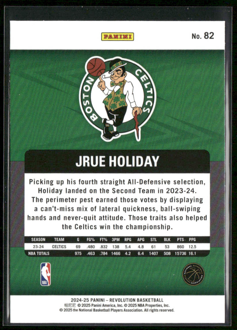 Jrue Holiday 2024-25 Panini Revolution #82 Boston Celtics back