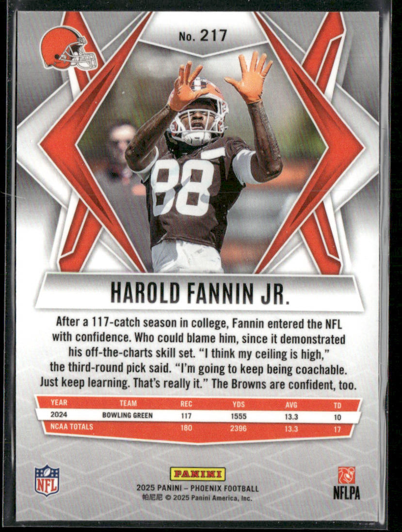 Harold Fannin Jr. 2025 Panini Phoenix #217 RC Cleveland Browns back