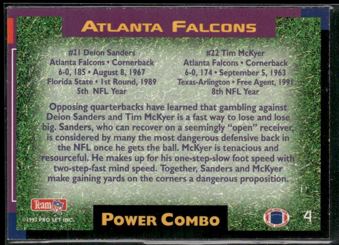 Deion Sanders Player Lot Bundle 10 Different Football Cards DS001 Falcons 49ers back