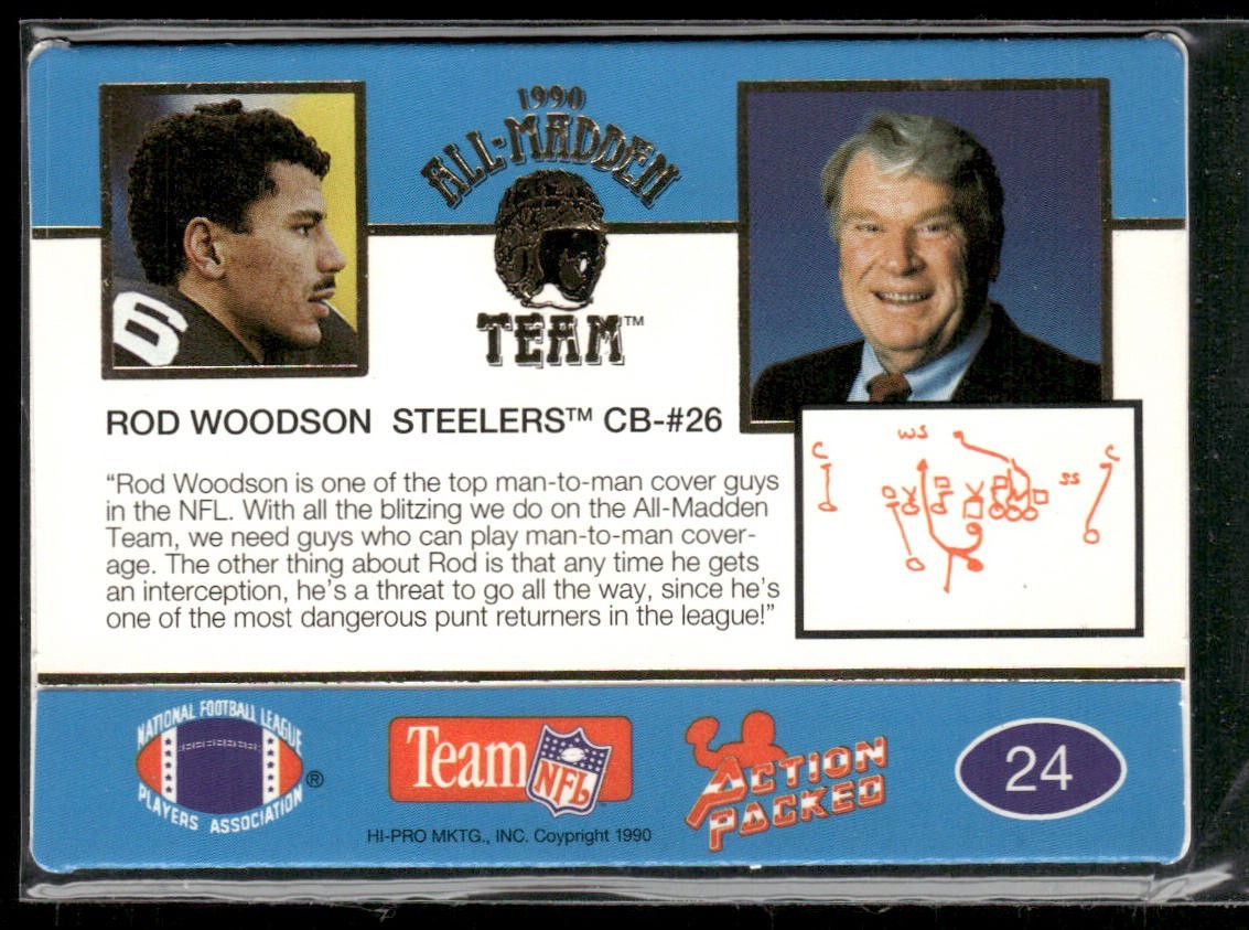 Rod Woodson Player Lot Bundle 10 Different Football Cards RW002 Steelers back