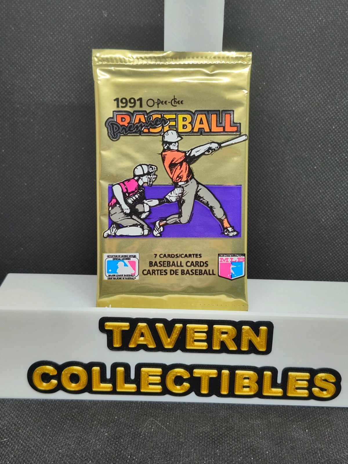 Factory Sealed 1991 O-Pee-Chee Premier Baseball Pack-7 Card Pack front