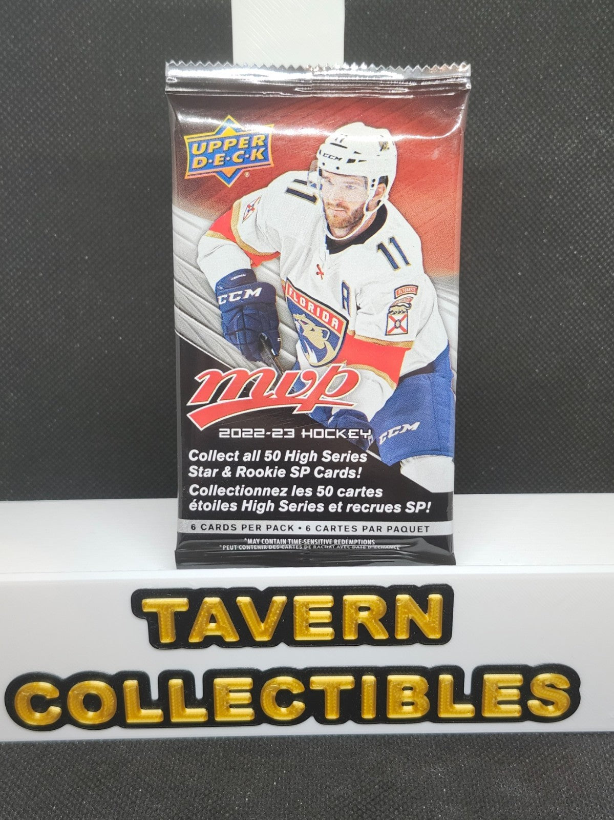 2022-23 Upper Deck MVP Hockey Trading Card One Pack 6 Cards front