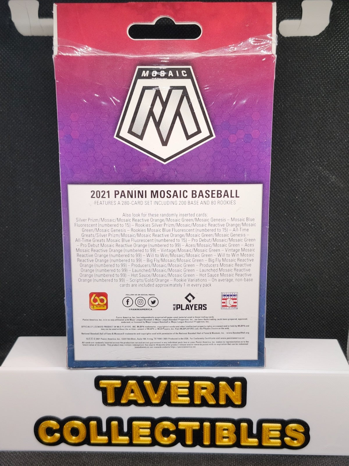 2021 Panini Mosaic BASEBALL EXCLUSIVE Factory Sealed HANGER Box-Orange Parallels back
